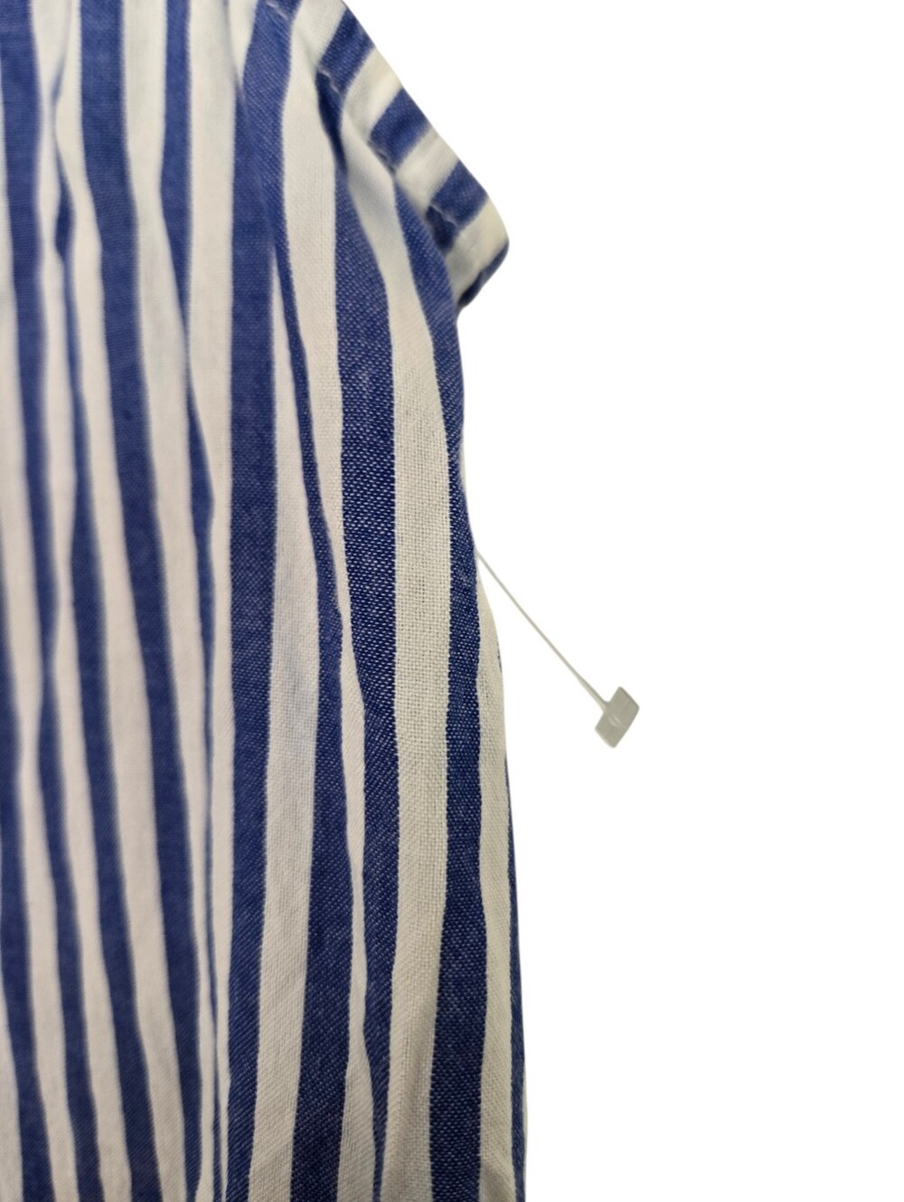 💙 Poof New York Blue & White Striped Sleeveless Shirt Dress | Button Front | Si - Picture 4 of 5